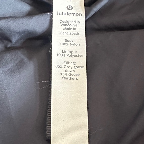 Lululemon Athletica Black Hooded Down-Filled Puffer Vest - Picture 3 of 7